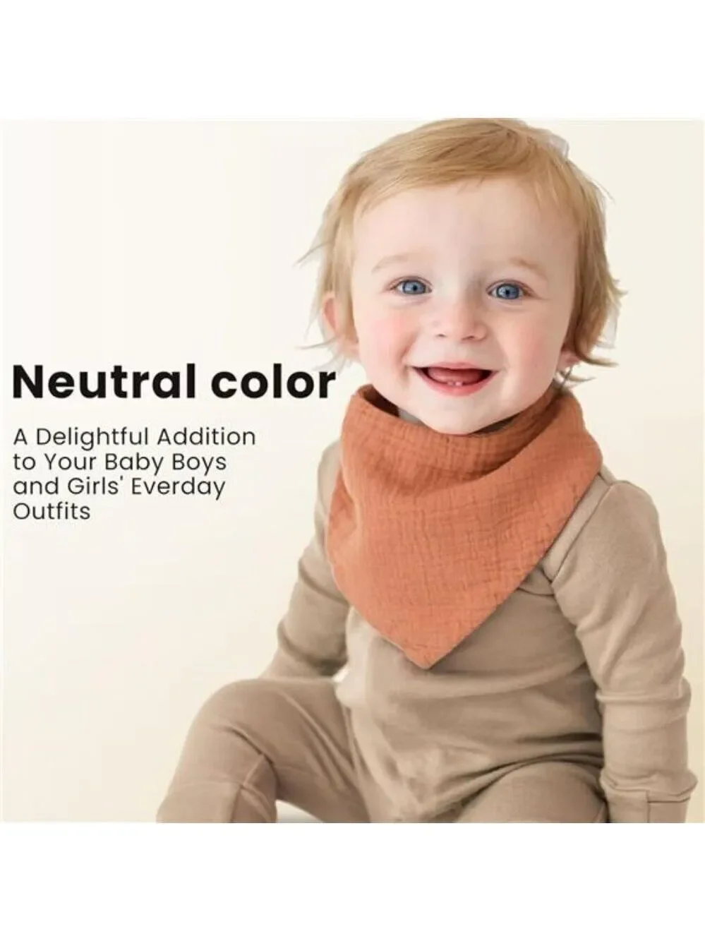 Muslin Baby Bibs 10 Pack Soft Cotton Bandana Drool Bibs Unisex Teething Set
